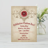  Victoriaans Roos Diamond Gepersonaliseerd Kaart (Staand voorkant)