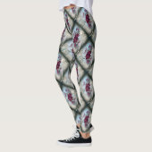 Victoriaans Roos efemerapatroon Leggings (Links)