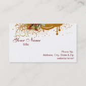 Victoriaans Roos Elegance Gold Visitekaartjes (Achterkant)