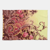 Victoriaans roos elegant florale vintage theedoek (Horizontaal)