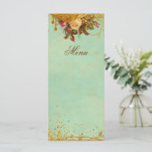Victoriaans Roos Elegant-menukaart Menu (Staand voorkant)