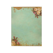 Victoriaans Roos elegant papierpad Notitieblok (Linkerzijde)