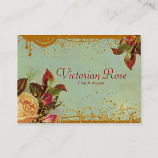 Victoriaans Roos Elegante Visitekaartjes
