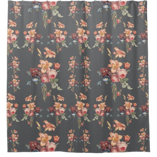 Victoriaans Roos en Lily Bouquet Douchegordijn (Voorkant)