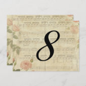 Victoriaans Roos- en muzieknummerkaart Briefkaart (Voorkant / Achterkant)