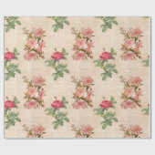 Victoriaans Roos en tekst Ephemera Cadeaupapier (Vlak)