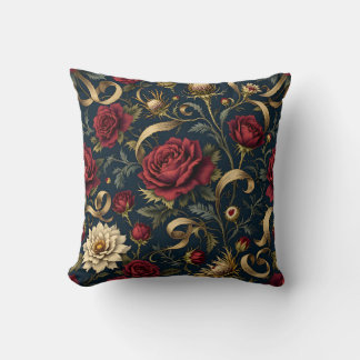 Victoriaans Roos en Thistle Elegant Pattern Kussen