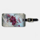 Victoriaans Roos Ephemera Bagagelabel (Voorkant horizontaal)