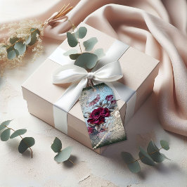 Victoriaans Roos Ephemera Cadeaulabel