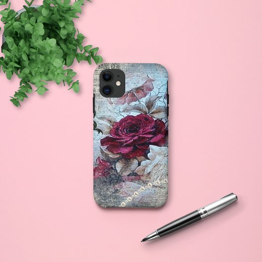 Victoriaans Roos Ephemera Case-Mate iPhone Case