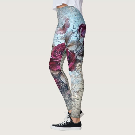 Victoriaans Roos Ephemera  Chic Leggings (Links)