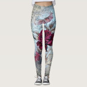 Victoriaans Roos Ephemera Chic Leggings (Voorkant)
