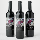 Victoriaans Roos Ephemera Floral Wijn Etiket (Flessen)