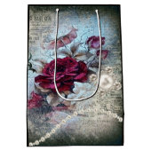 Victoriaans Roos Ephemera Medium Cadeauzakje (Achterkant)