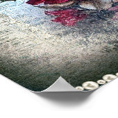 Victoriaans Roos Ephemera Poster (Hoek)