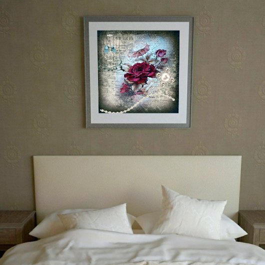 Victoriaans Roos Ephemera Poster