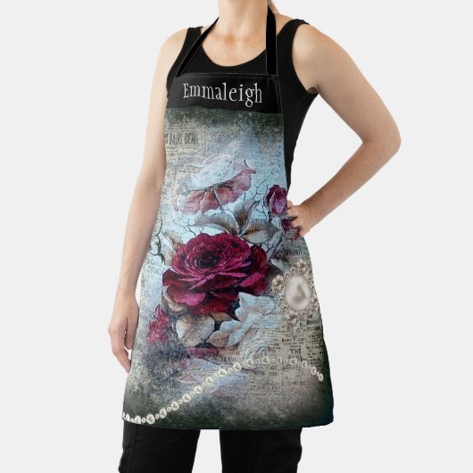 Victoriaans Roos Ephemera Schort (Insitu)