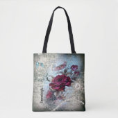 Victoriaans Roos Ephemera Tote Bag (Voorkant)