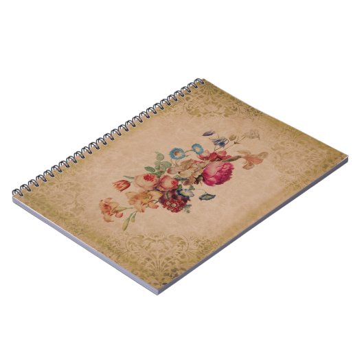 Victoriaans  Roos — Floral notebook Notitieboek (Linkerzijde)