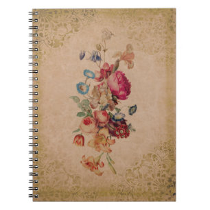  Victoriaans  Roos — Floral notebook Notitieboek