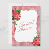 Victoriaans Roos Floral Wedding Kaart (Voorkant)