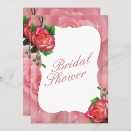 Victoriaans Roos Floral Wedding Kaart