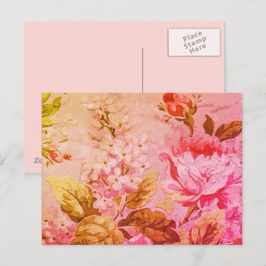 Victoriaans Roos Garden Briefkaart (Voorkant / Achterkant)