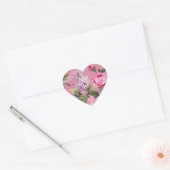 Victoriaans Roos Garden Hart Sticker (Envelop)