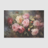 Victoriaans Roos Garden Tissuepapier (Voorkant)