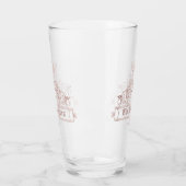 Victoriaans Roos Gold Crown Monogram Pint Bar Glas (Links)