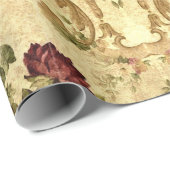  Victoriaans Roos, houtstijl Cadeaupapier (Rol Hoek)