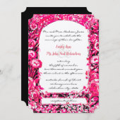 Victoriaans Roos in Fuchsia Kaart (Voorkant / Achterkant)