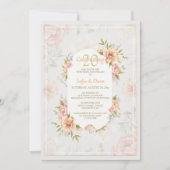 Victoriaans Roos Jubileum Uitnodiging (Voorkant)