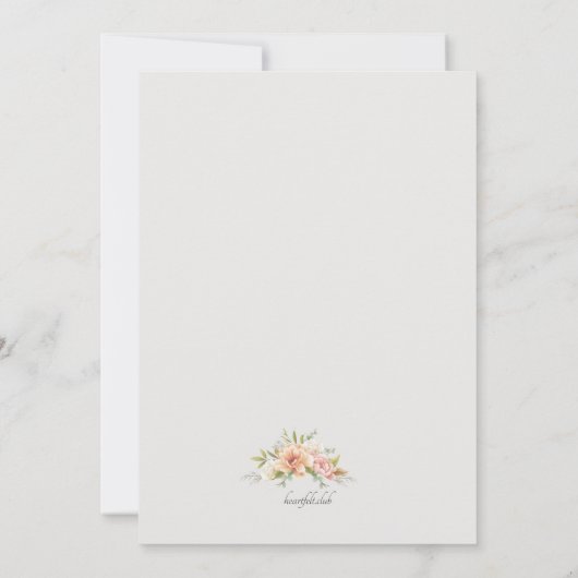 Victoriaans Roos Jubileum Uitnodiging (Achterkant)