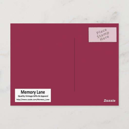 Victoriaans Roos krans meisje Briefkaart (Achterkant)