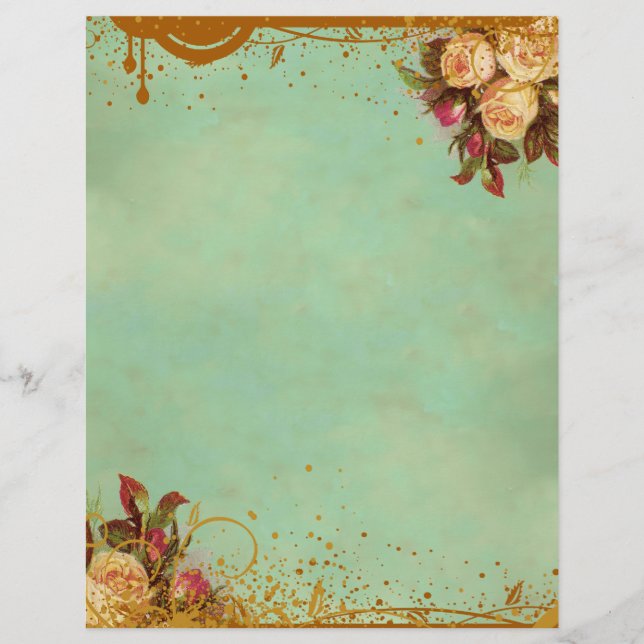 Victoriaans Roos Letterhead (Voorkant)