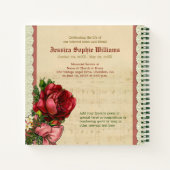  Victoriaans Roos Memorial Guest Book Notitieboek (Achterkant)