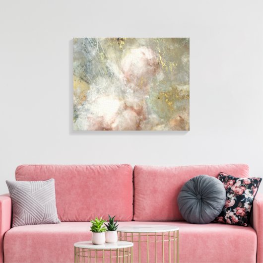  Victoriaans Roos met gouden accenten Canvas Afdruk (Insitu (Woonkamer))