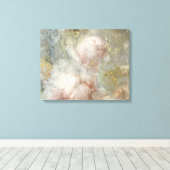 Victoriaans Roos met gouden accenten Canvas Afdruk (Insitu (Houten vloer))