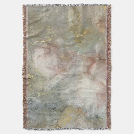 Victoriaans Roos met gouden accenten Deken (Voorkant Verticaal)