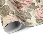 Victoriaans Roos ontkoppeling van Floral Ephemera Cadeaupapier (Rol Hoek)