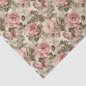 Victoriaans Roos ontkoppeling van Floral Ephemera Tissuepapier (Detail)