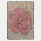 Victoriaans  Roos ontwerp - Drijvende mandje Deken (Voorkant Verticaal)