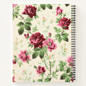  Victoriaans roos patroon aangepaste naam Notitieboek (Achterkant)