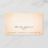 Victoriaans Roos  Pianoblauw Visitekaartje (Achterkant)