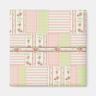 Victoriaans Roos Quilt Magnet