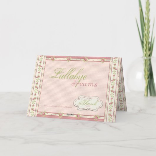 Victoriaans Roos Quilt TY Kaart (Achterkant)