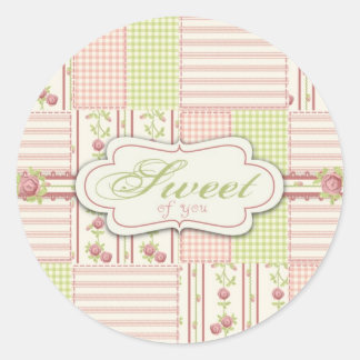 Victoriaans Roos Quilt TY Sticker