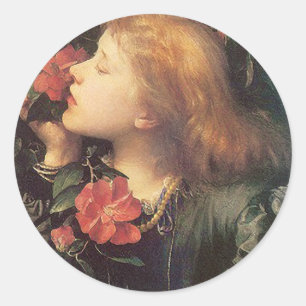 Victoriaans Roos Ronde Ronde Sticker