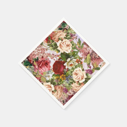 Victoriaans Roos Servet (Hoek)